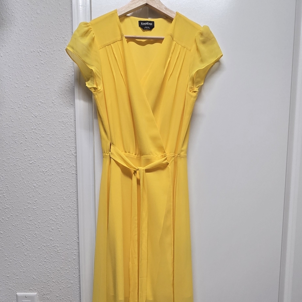 Bebe Yellow Maxi Dress